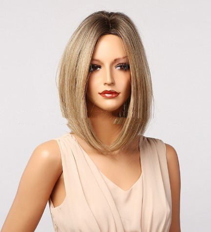 Short Straight Hair Wig with High-Temperature Silk Material - Multiple Styles