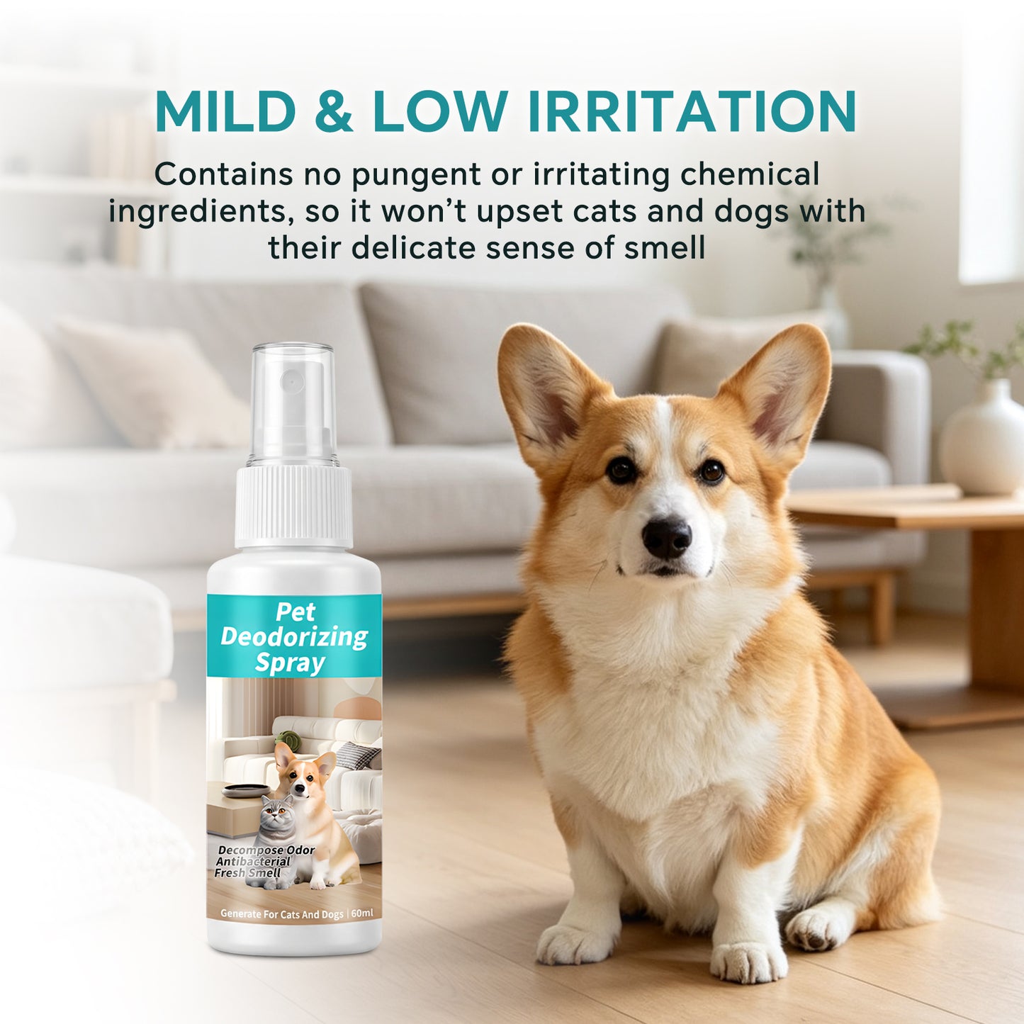Pet Odor Remover Spray for Furniture and Home - Effective Pet Smell Neutralizer