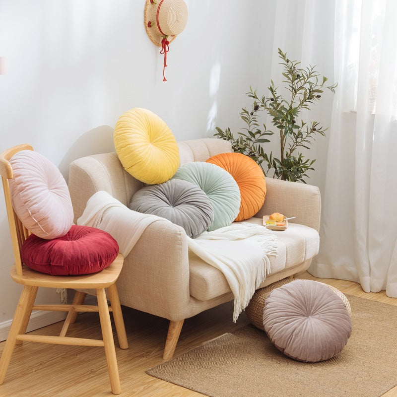 Solid Color Velvet Pumpkin Pillow Cushion Home Decor