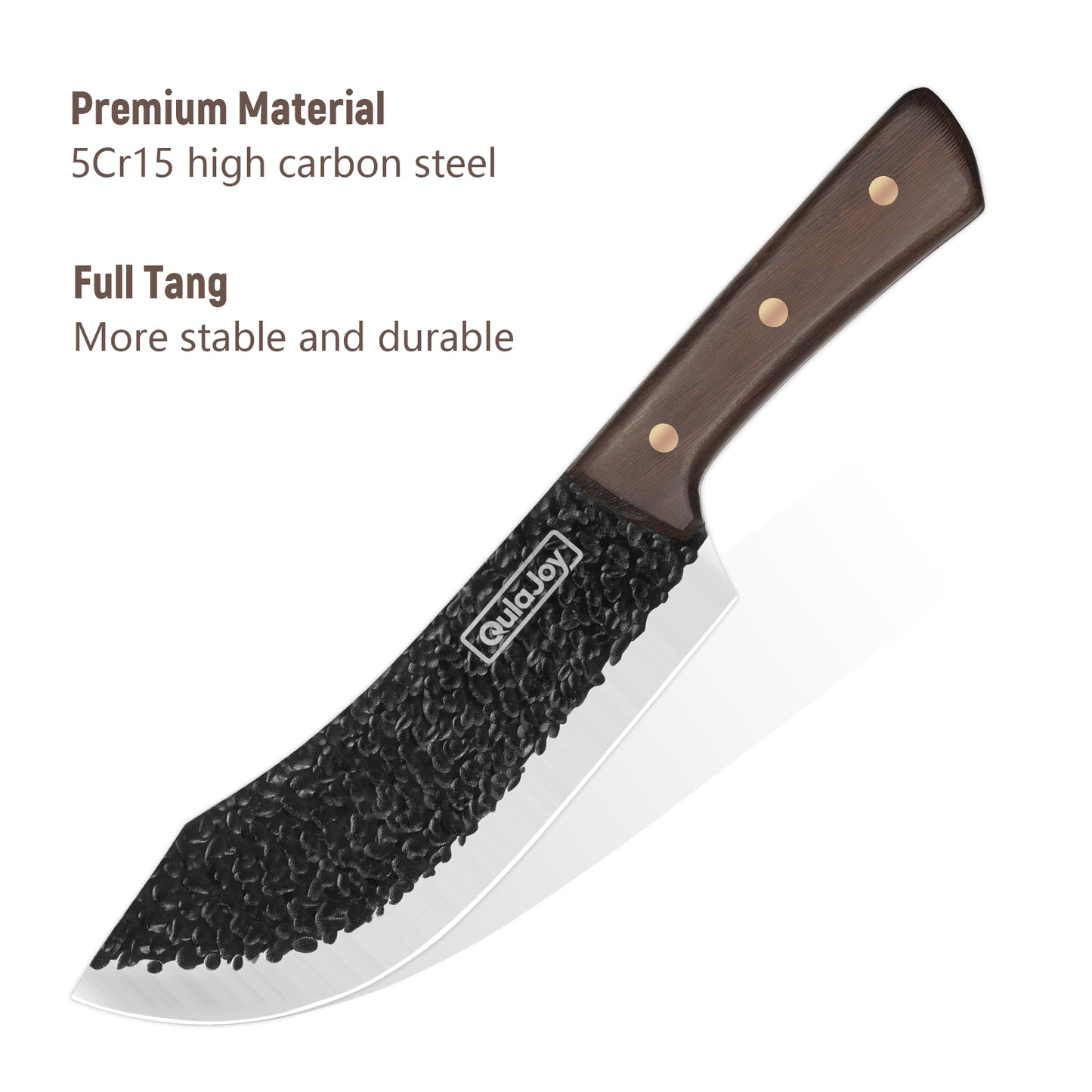 High Carbon Stainless Steel Meat Cleaver Knife - 7.3 Inch Professional Chef Knife