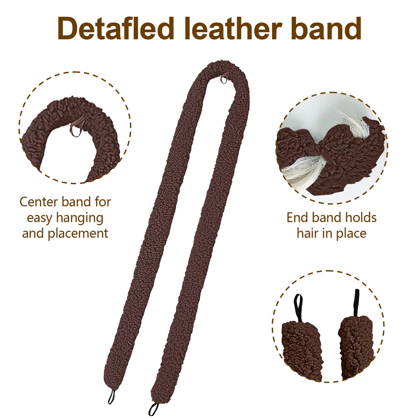 Satin Heatless Hair Curler Set - Overnight Frizz-Free Curls - Brown