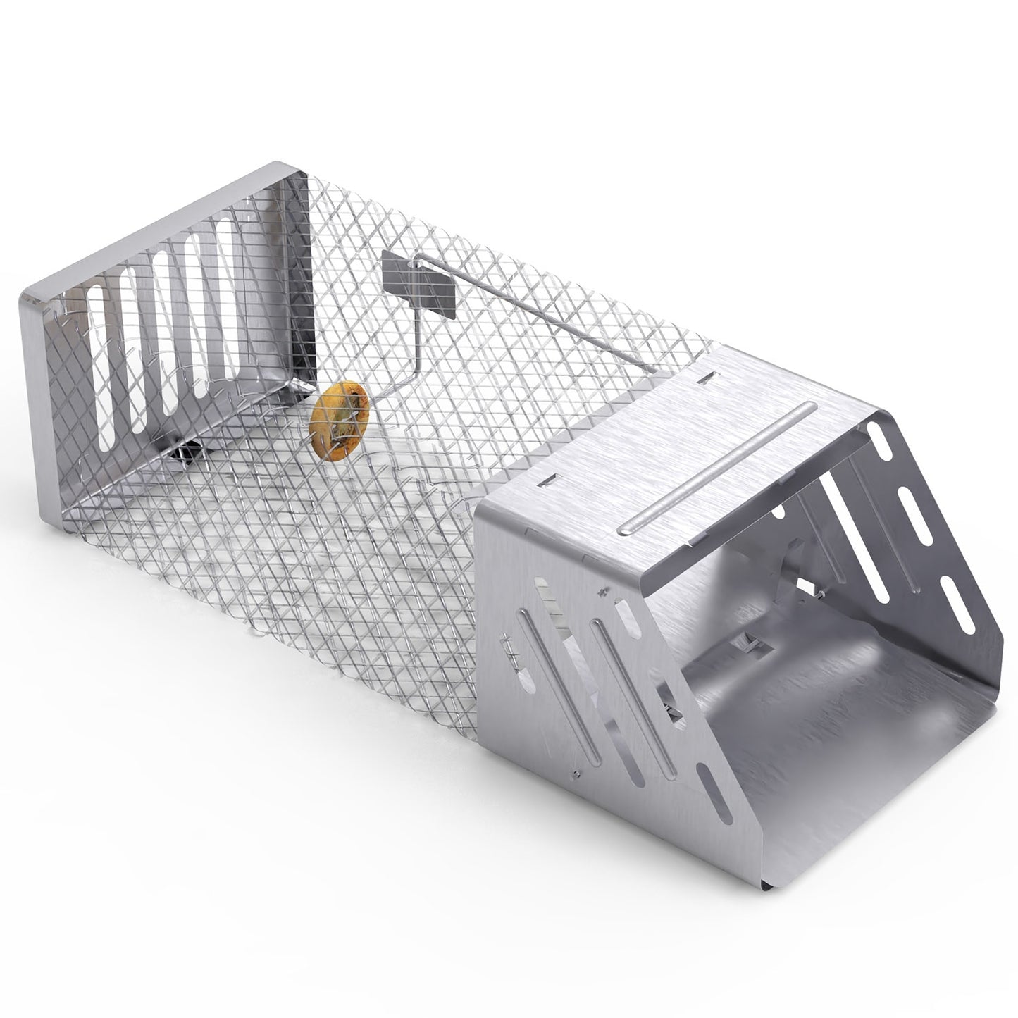 Automatic Continuous Mouse Trap - Humane Live Rodent Cage - Silver