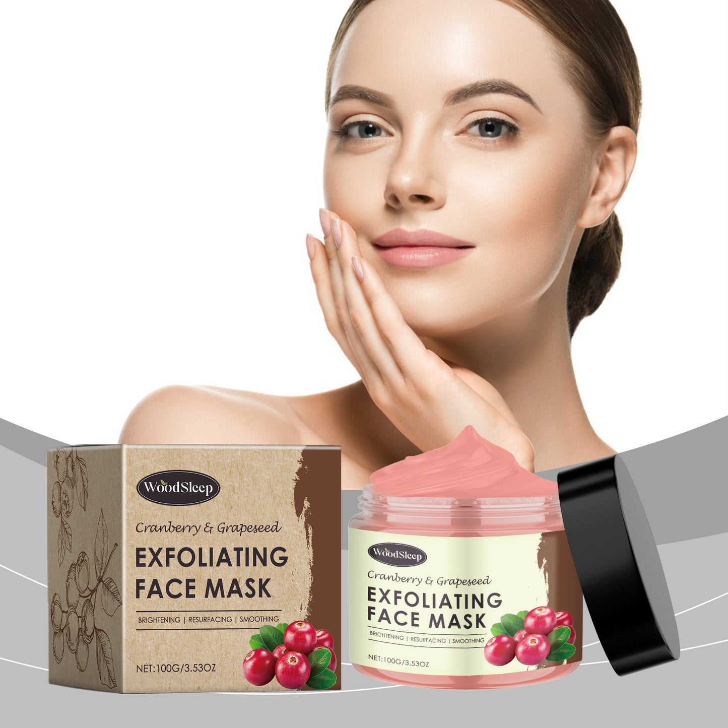Cranberry Exfoliating Facial Mask 100g Hydrating & Gentle
