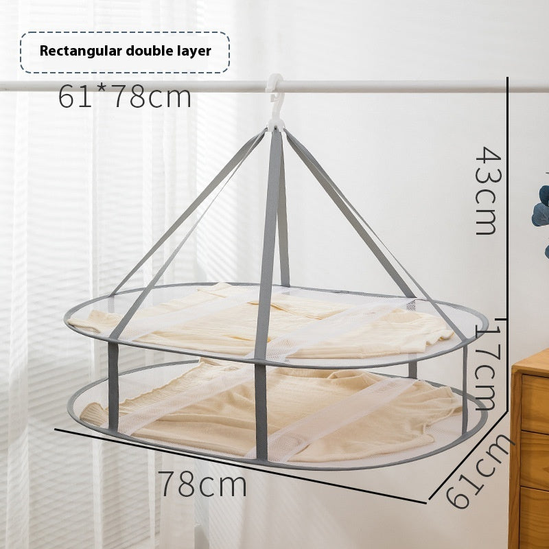 Foldable Large Flat Sweater Storage Basket Anti-Deformation Clothes Organizer