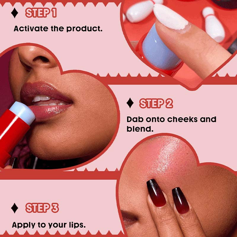 Dual-Use Lip and Cheek Blush Stick - Multiple Colors