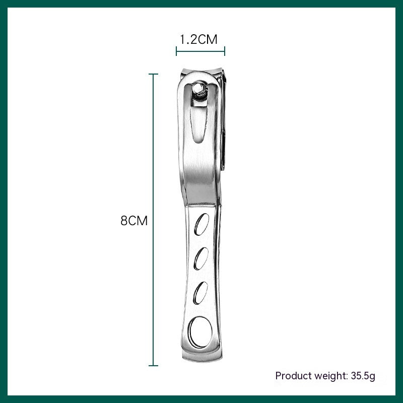 Large Opening Stainless Steel Nail Clippers - Household Portable 360° Rotating