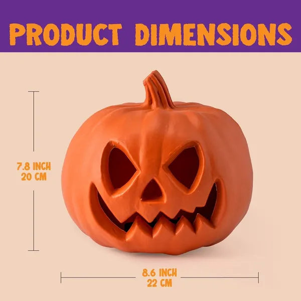 Light-Up Plastic Pumpkin Halloween Decorations - Yellow