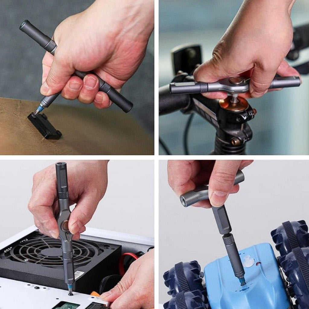 24-in-1 Ratchet Screwdriver Set with T-Handle and Cr-V Steel Blades