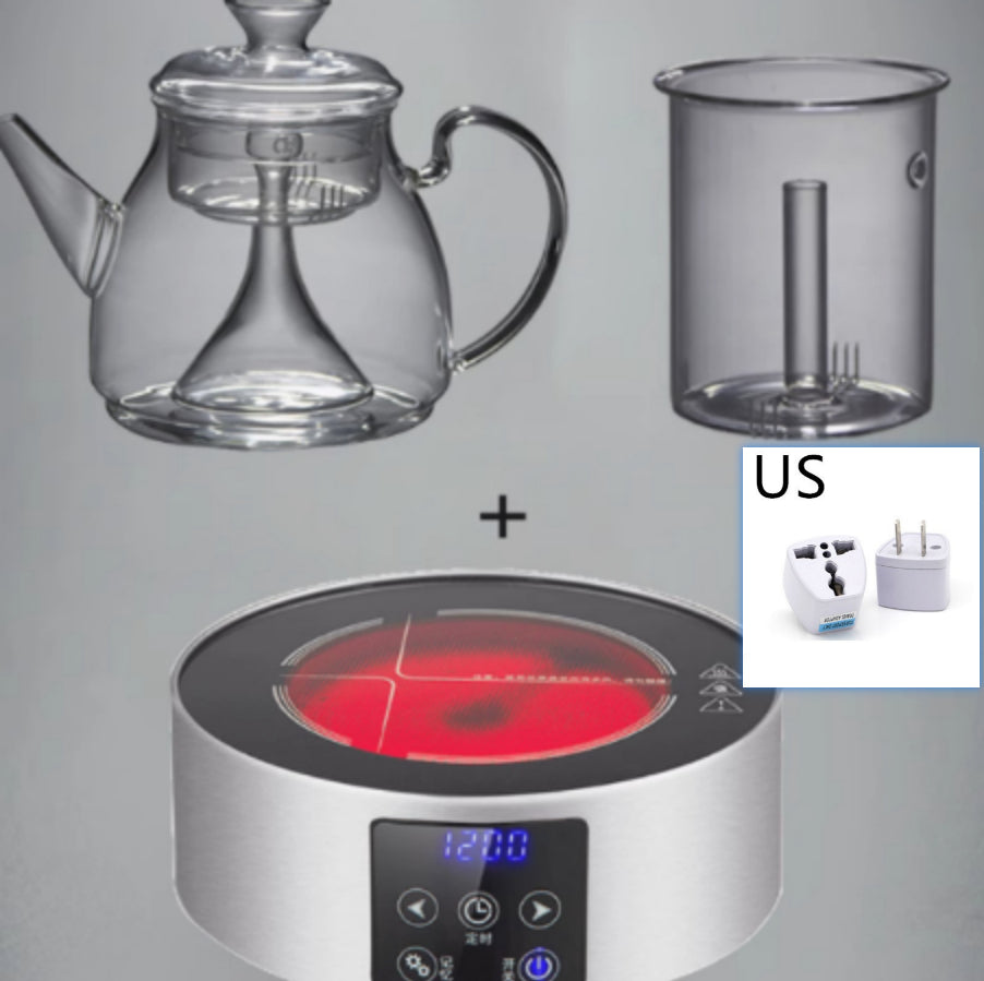 Large Capacity Glass Steam Teapot for Home Brewing - 1.5L