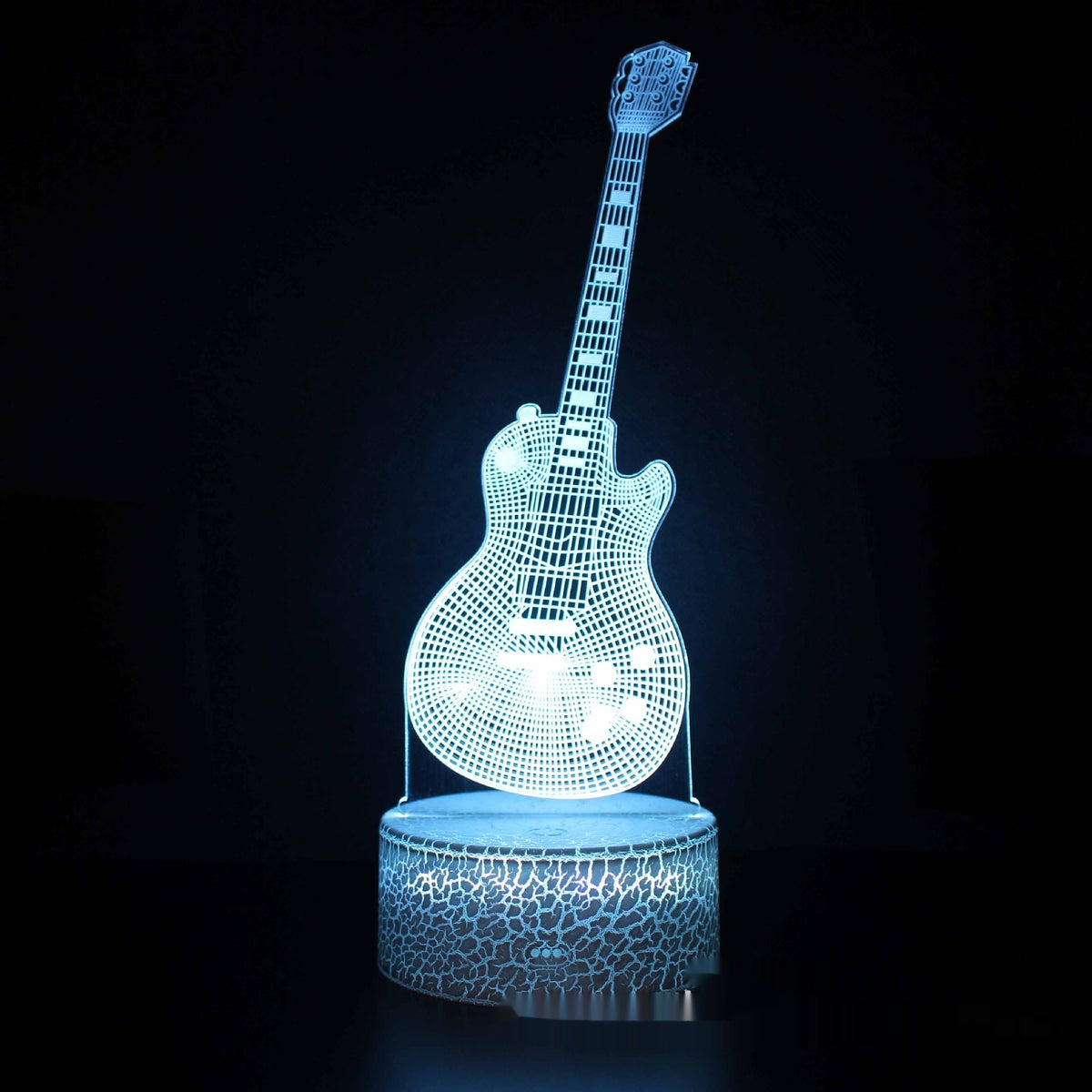 Electric Guitar Violin 3D Table Lamp with Multi-Color Touch & Remote