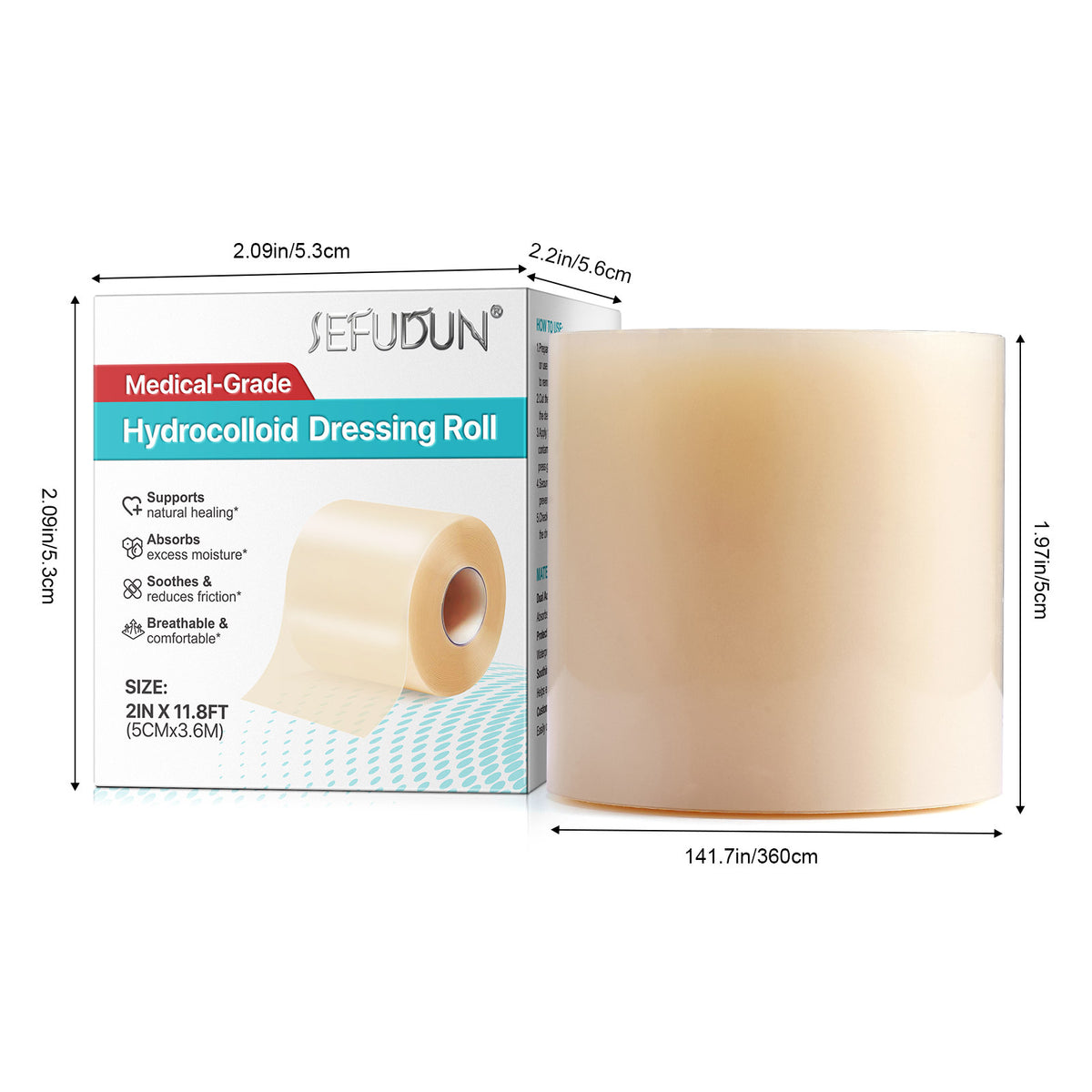Hydrocolloid Bandage Dressing - Large 5cm x 3.6m