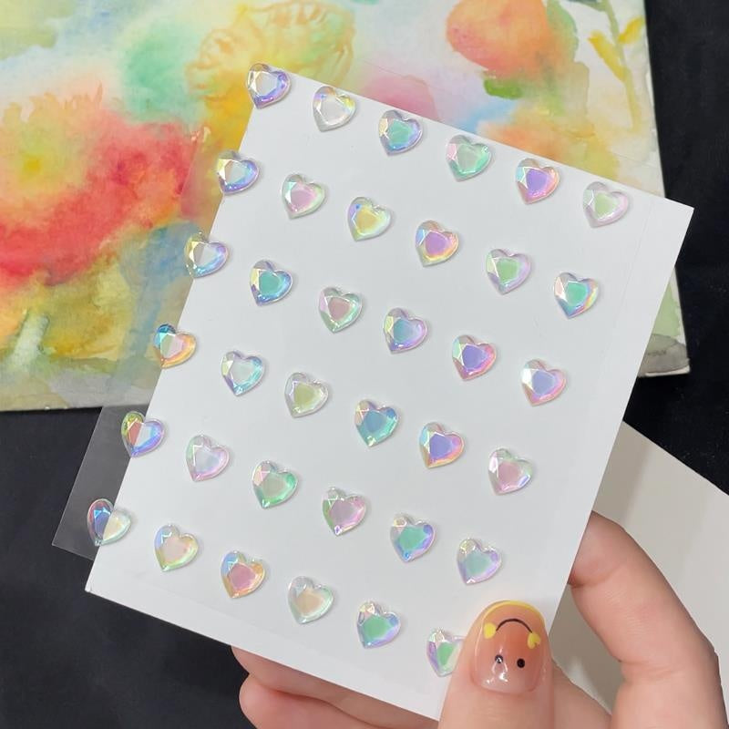 Pearl and Crystal Nail Art Stickers Set for DIY Manicure and Decor