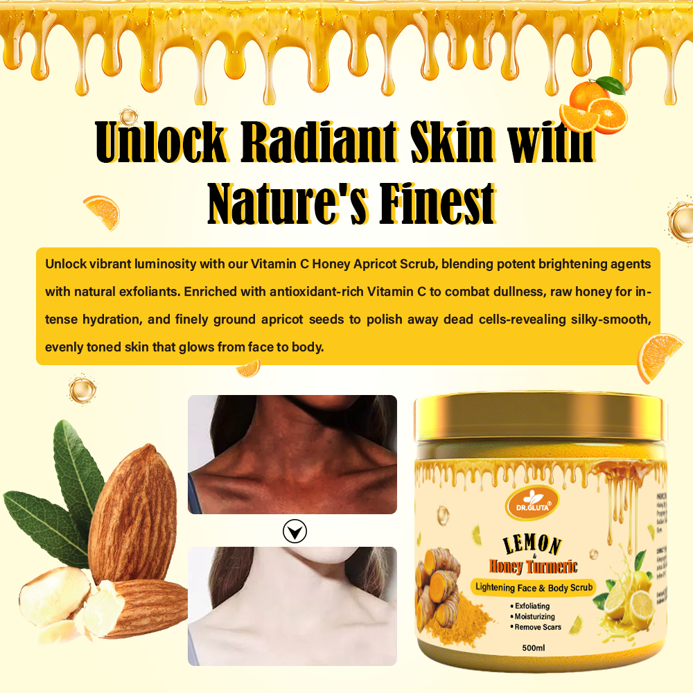 Vitamin C Body Scrub with Almond Oil - Brightening & Whitening 500ml