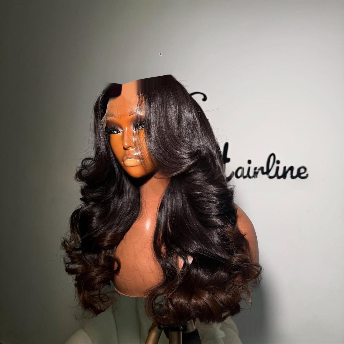 Wavy Human Hair Wig 20-22 Inch Natural Looking Synthetic Wig for Women