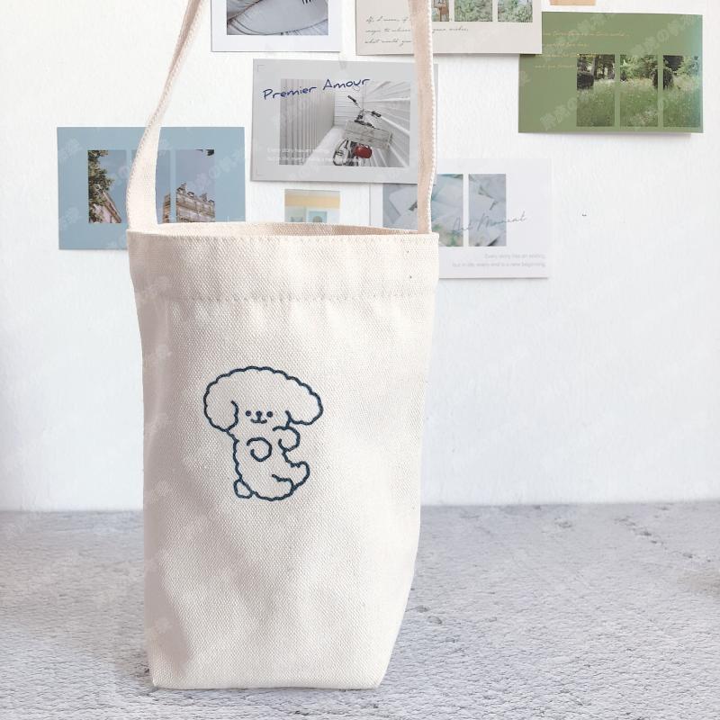 Eco-Friendly Canvas Tote Bag with Universal Cup Set - Multiple Styles