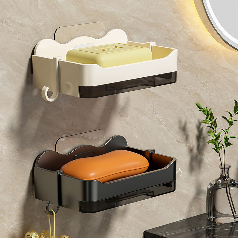 Wall-Mounted Soap Dispenser with Drainage No Water Accumulation Punch-Free
