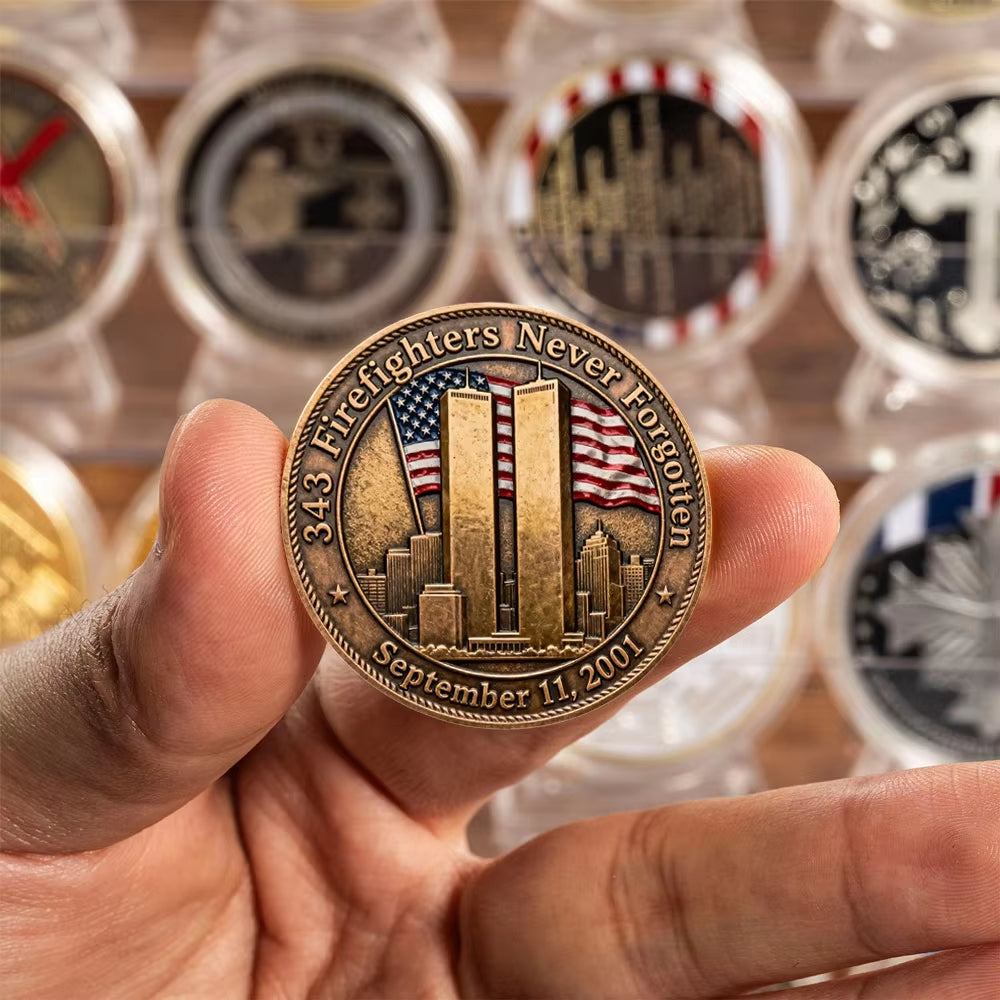 Bronze-Gilded Commemorative Coin for Collectors - Home & Office Decor