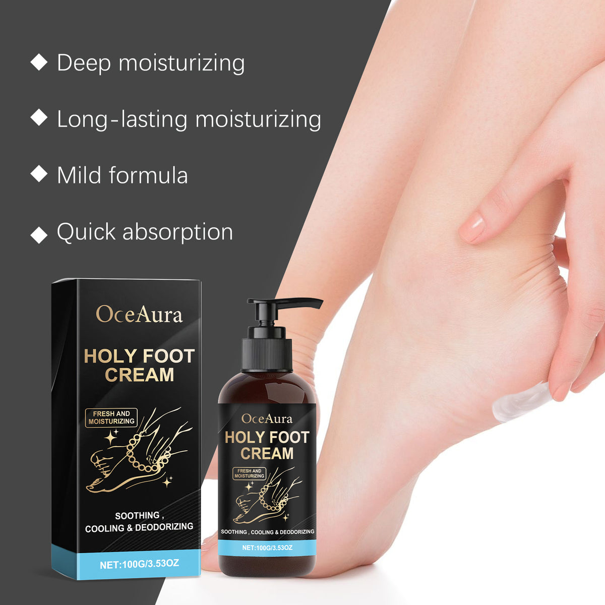 Fresh And Moisturizing Heel Massage Foot Care Skin Neck Cream