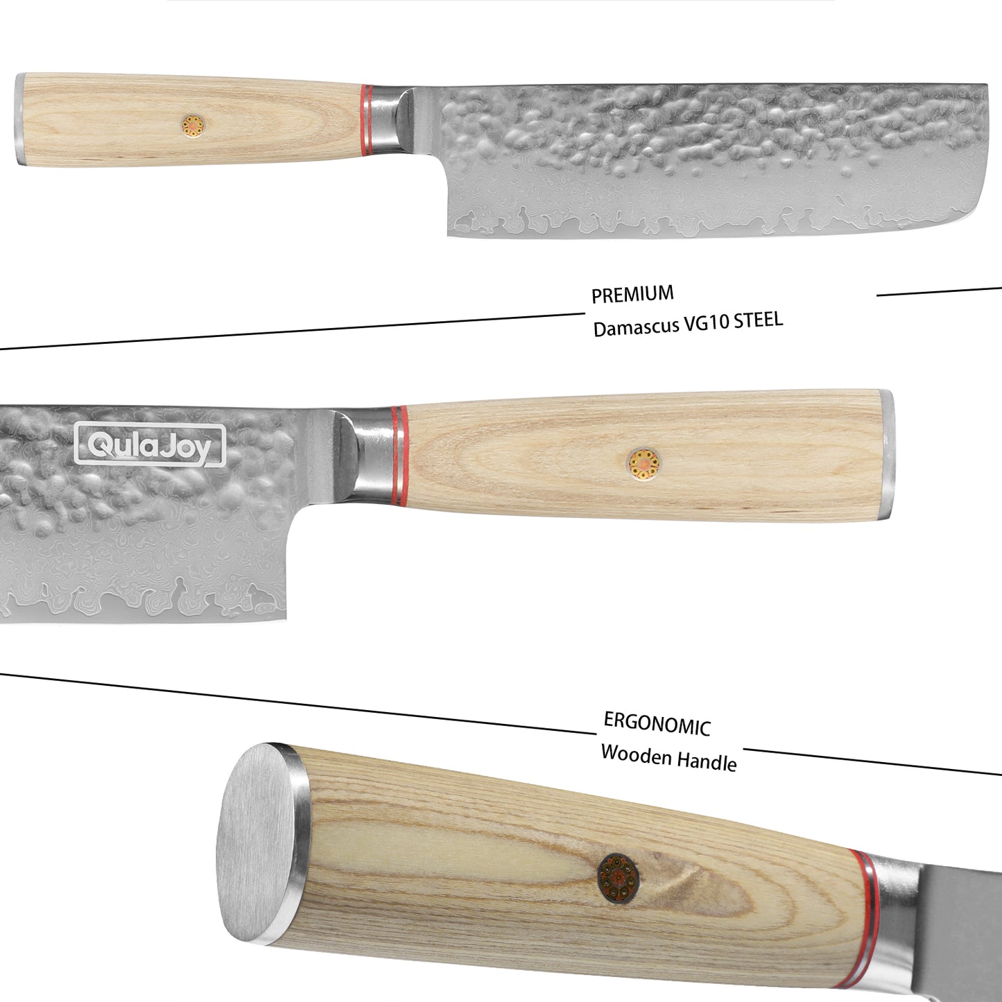 Professional 6.9 Inch Nakiri Knife - 67-Layers Damascus Steel