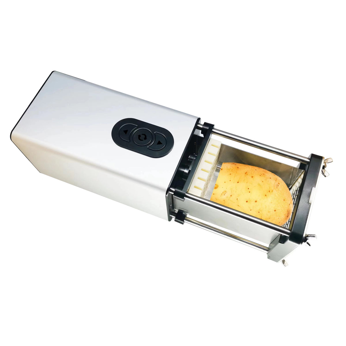 Electric French Fry Cutter with Stainless Steel Blades - Commercial & Household Food Slicer