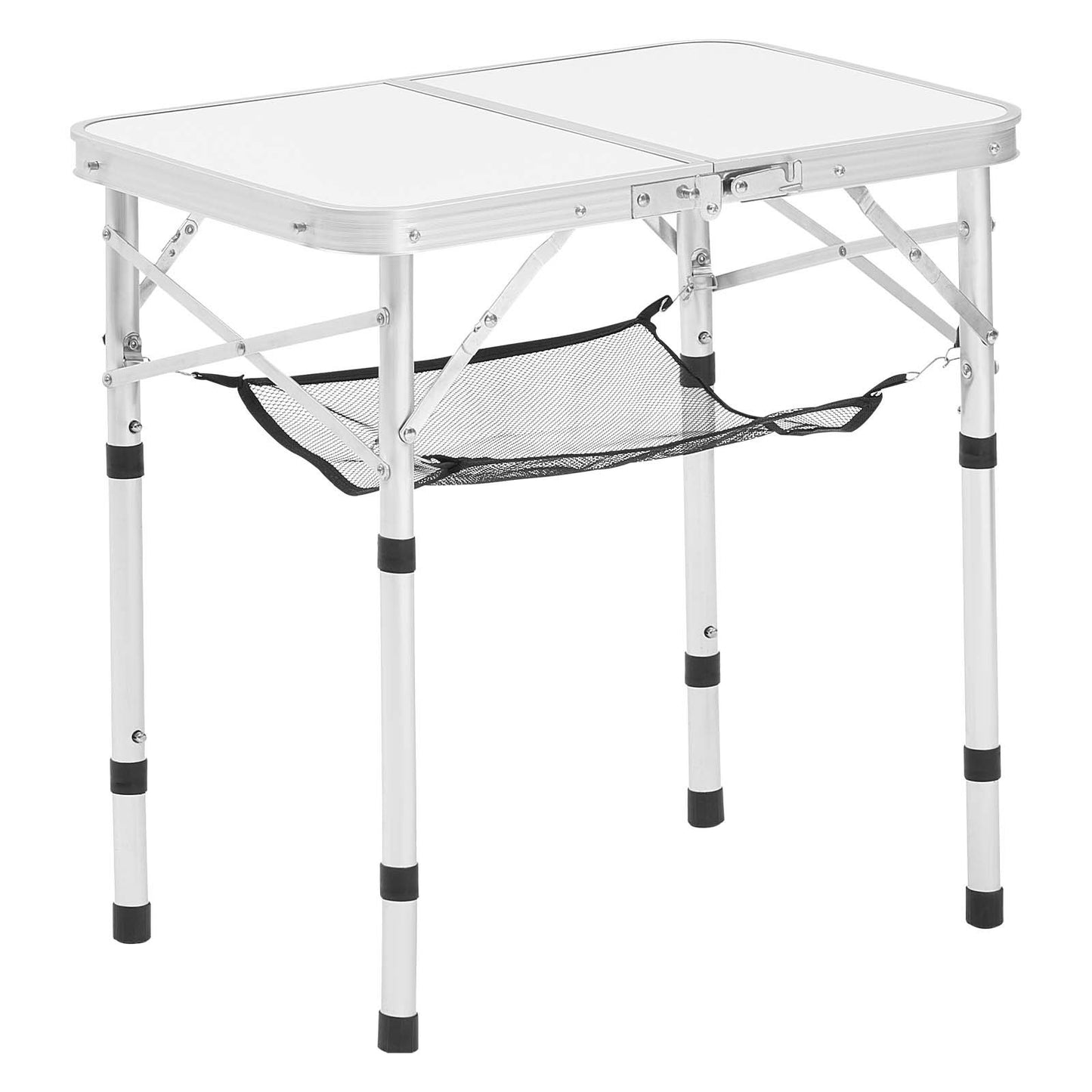2ft Folding Portable Camping Table - Adjustable Height, Aluminum