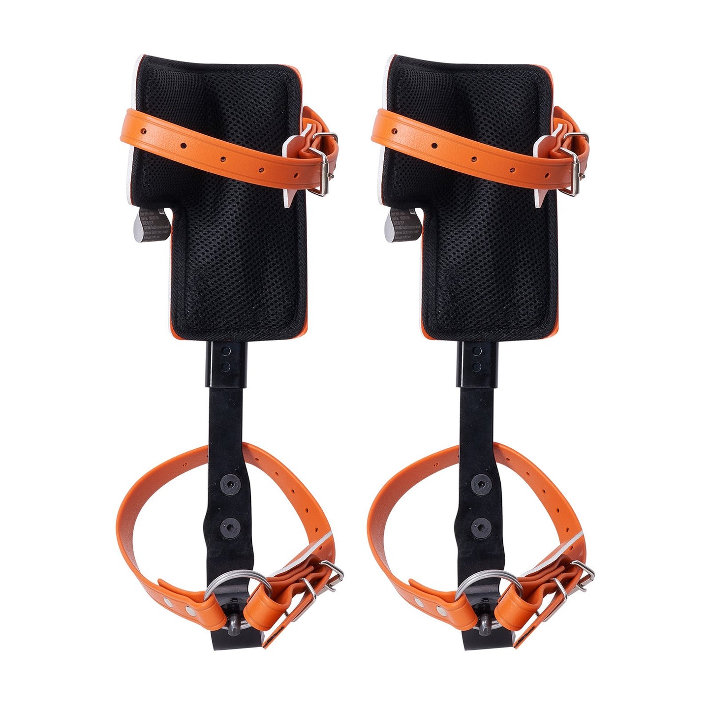 Tree Climbing Spikes Set with Safety Rope and Harness - Alloy Steel, Orange