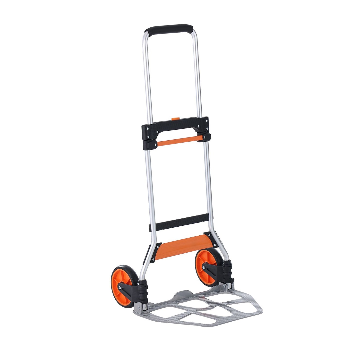 Aluminum Folding Hand Truck - 275 Lb Capacity, Portable Dolly with Telescoping Handle and Rubber Wheels, Lightweight for Moving Loads