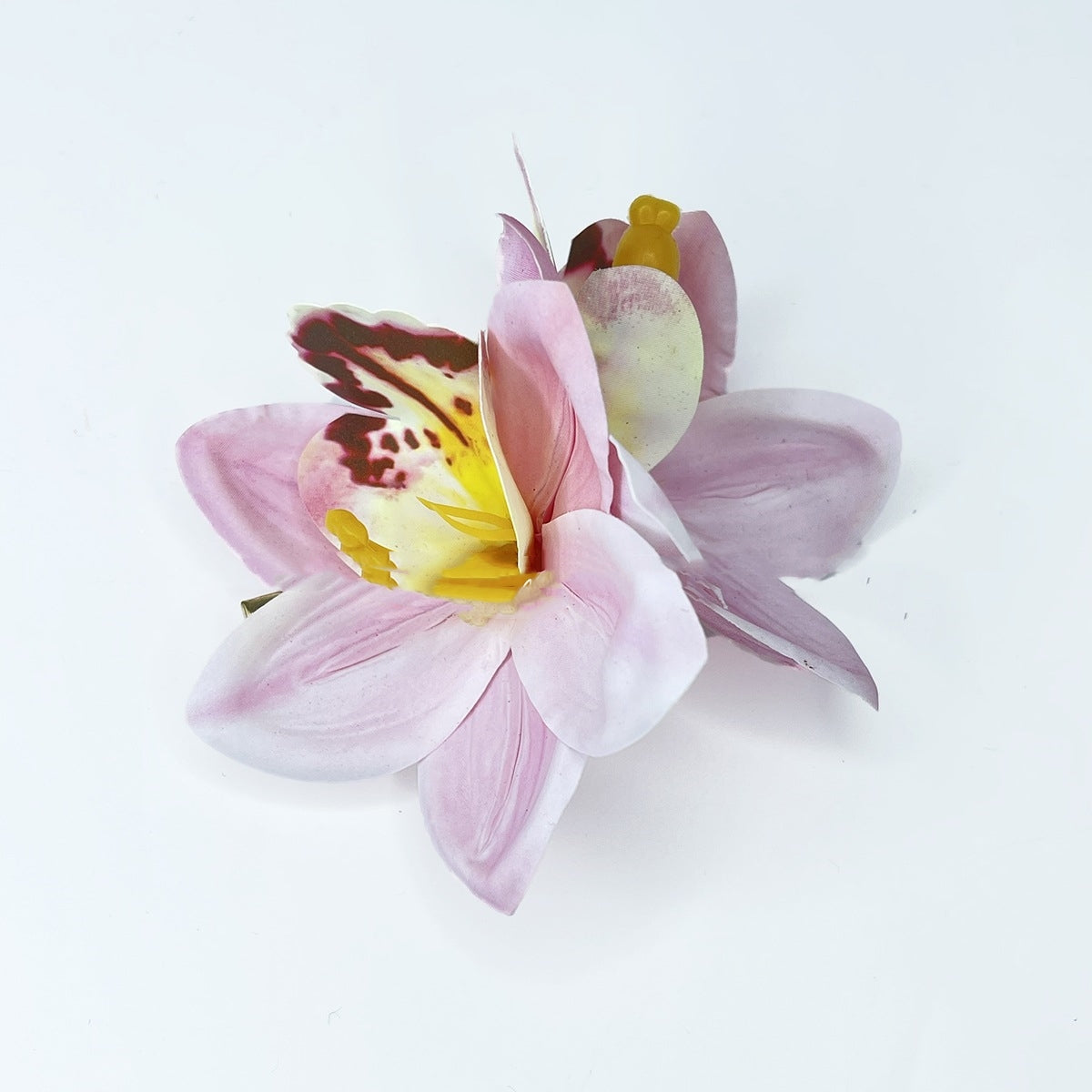 Double Orchid Hair Barrettes Bohemian Vacation Style Hairpins for Women