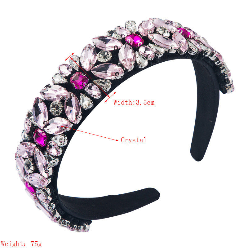 Wide-Brimmed Floral Headband for Hair Accessories - All Colors