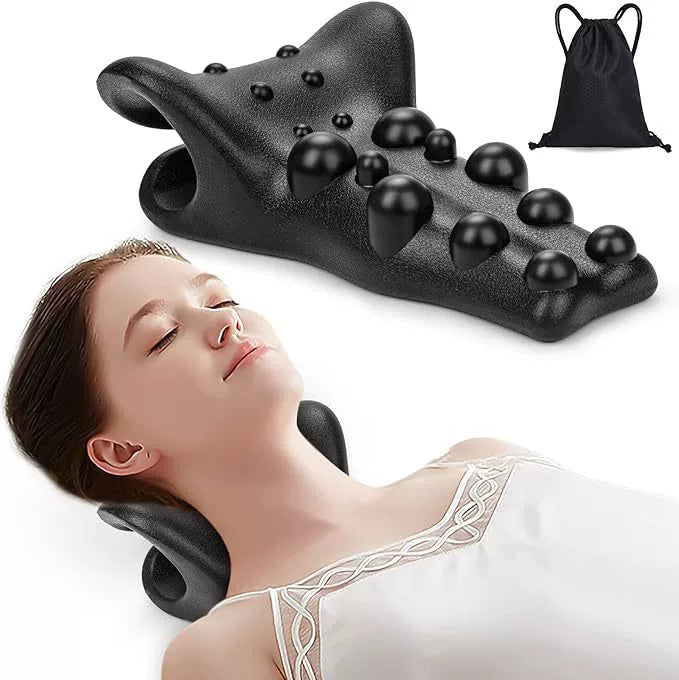 Cervical Traction Pillow for Neck Pain Relief - Massage Pillow for Adults
