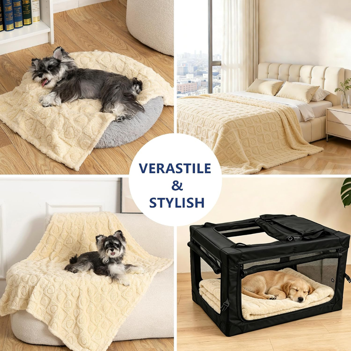 Ultra Soft Pet Blanket for Dogs and Cats - 300GSM Washable Fleece, Small Size