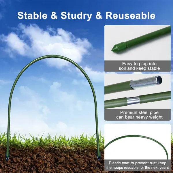12-Pack Greenhouse Plastic Elbows for Arch Support - 4ft