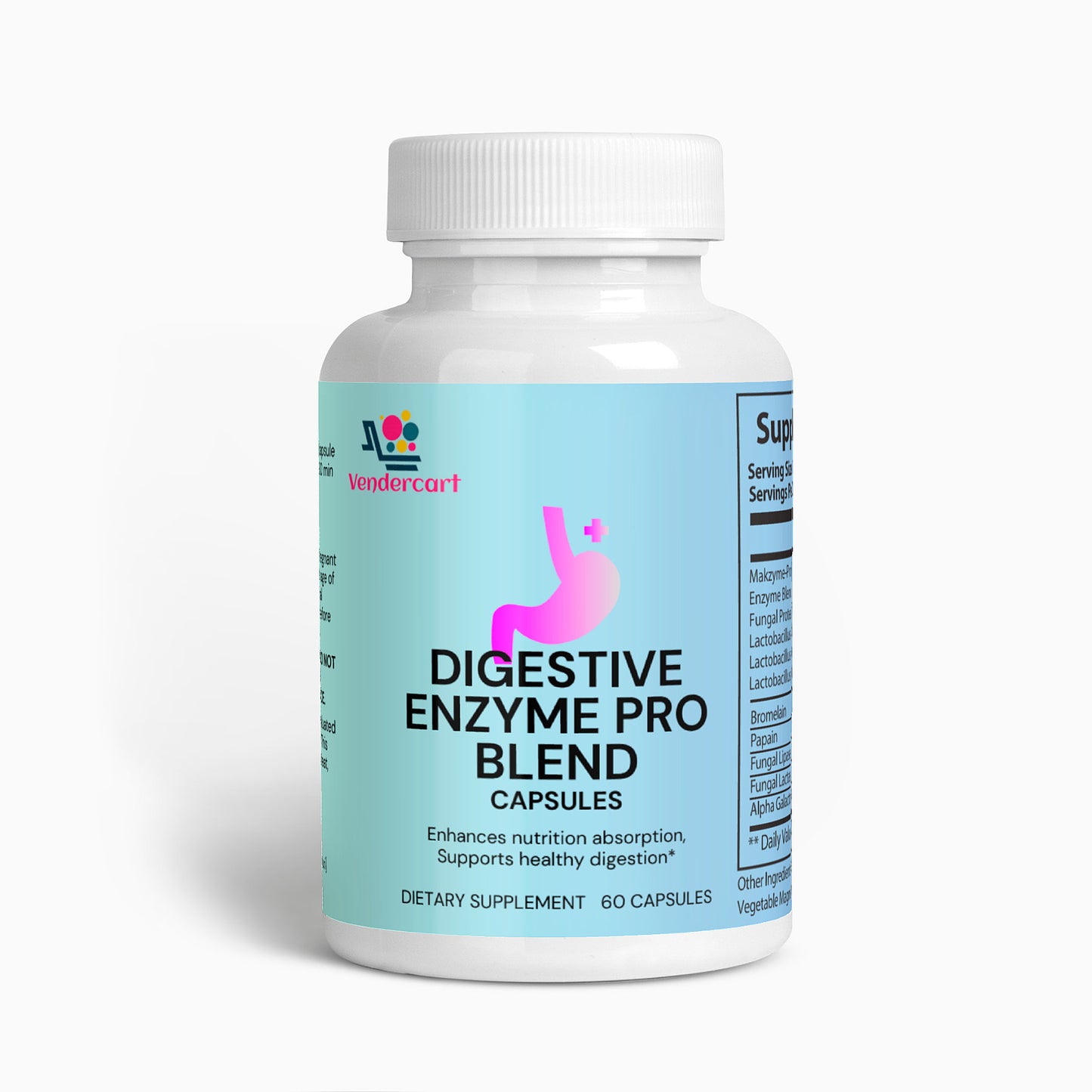 Digestive Enzyme Pro Supplement - Nutrient Absorption & Gut Health Support