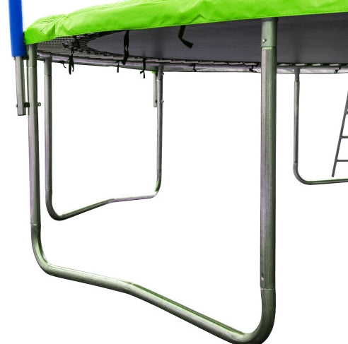 16FT Trampoline with Basketball Hoop & Safety Net - Green