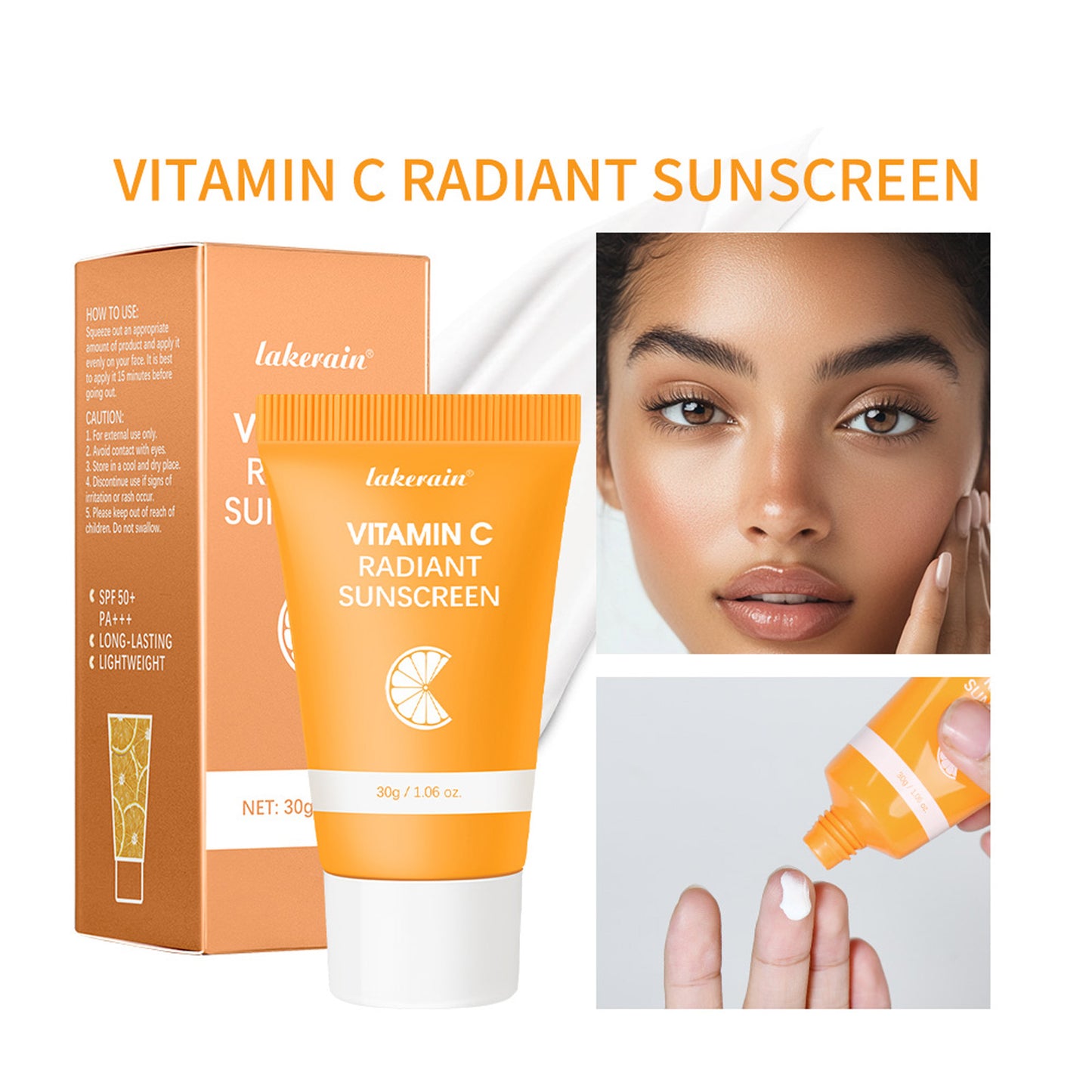 Vitamin C Facial Cream Moisturizer with Sunscreen - Hydrating & Anti-Aging