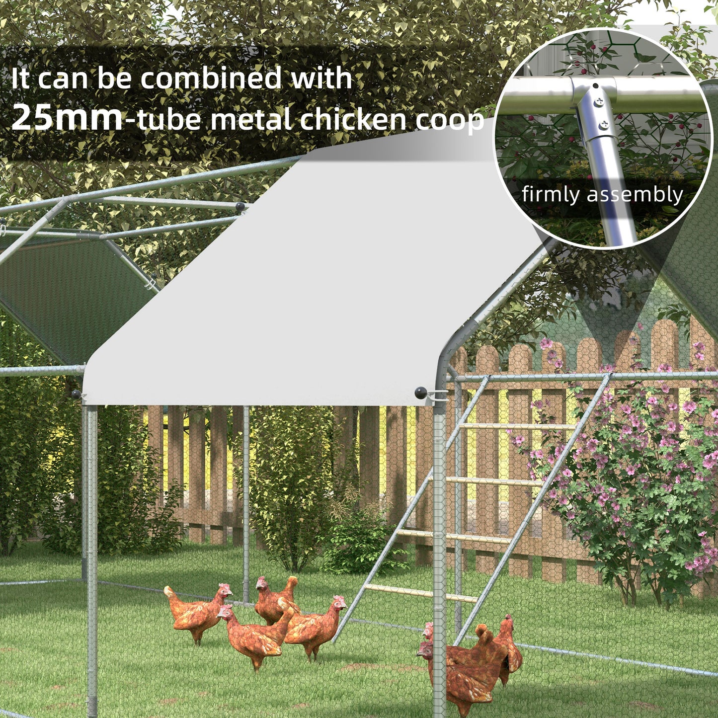 Chicken Roosting Ladder 55 x 33.75 Inches for Coop, Wooden & Steel Perch