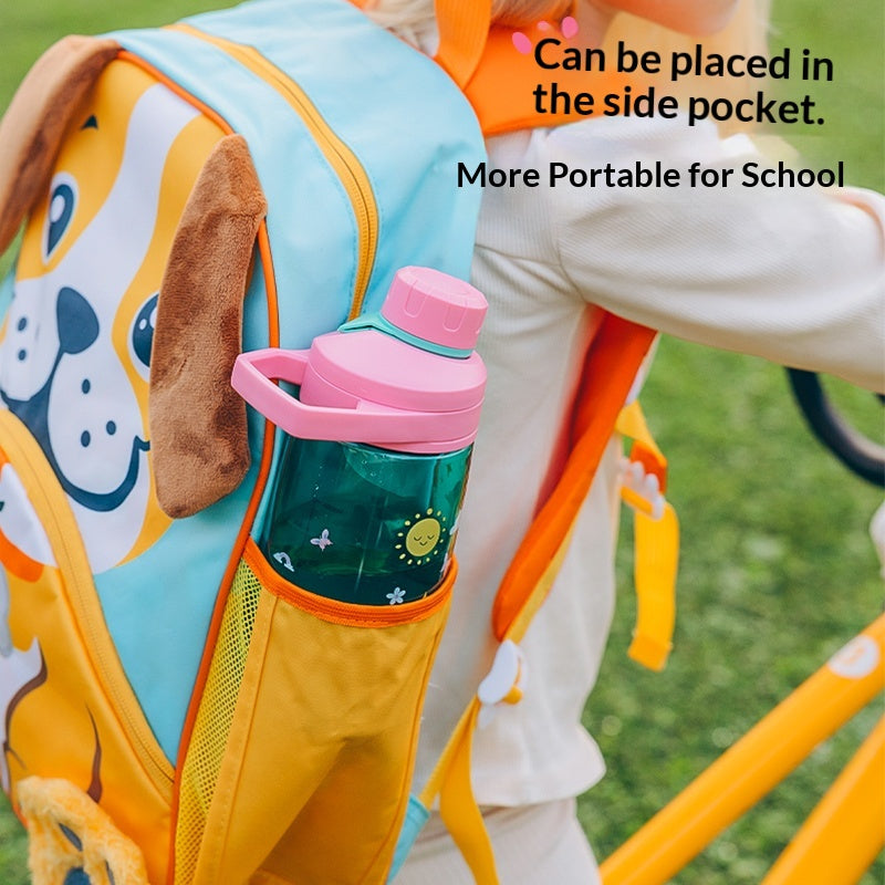 Kids Insulated Cartoon-Print Drinking Cup with Colorful Designs, 480ML