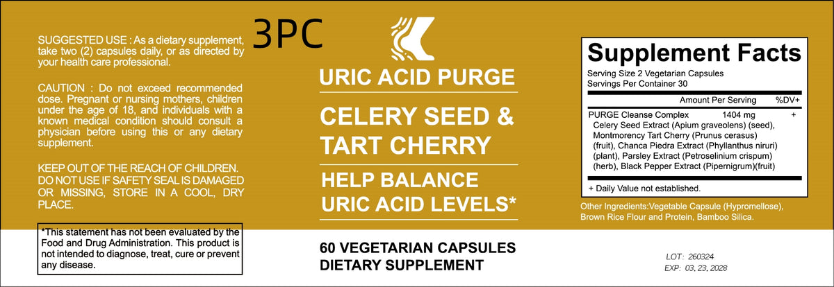 Uric Acid Support Capsules - 60 Count