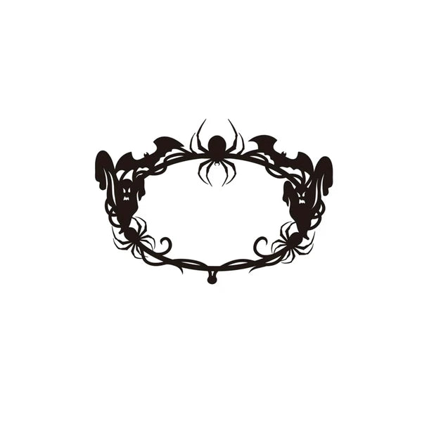 Gothic Bat Spiderweb Ghost Wall Hanging Halloween Decor