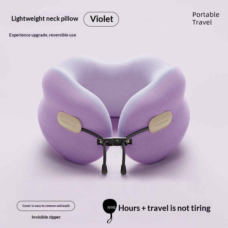 Memory Foam U-Shaped Neck Pillow with Portable Storage Bag for Travel