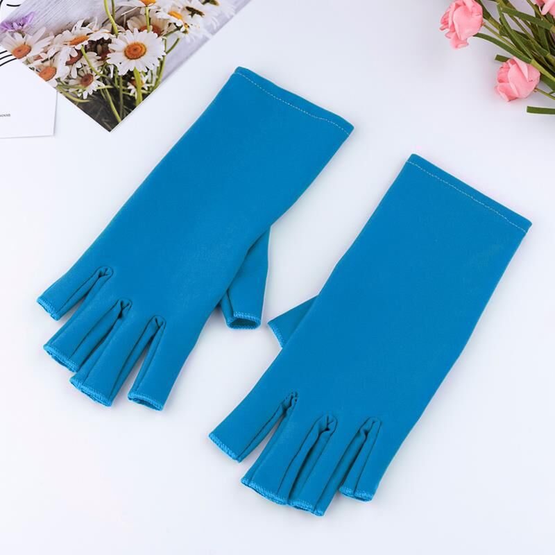 UV Protection Manicure Gloves - Half-Finger, 2 Pair