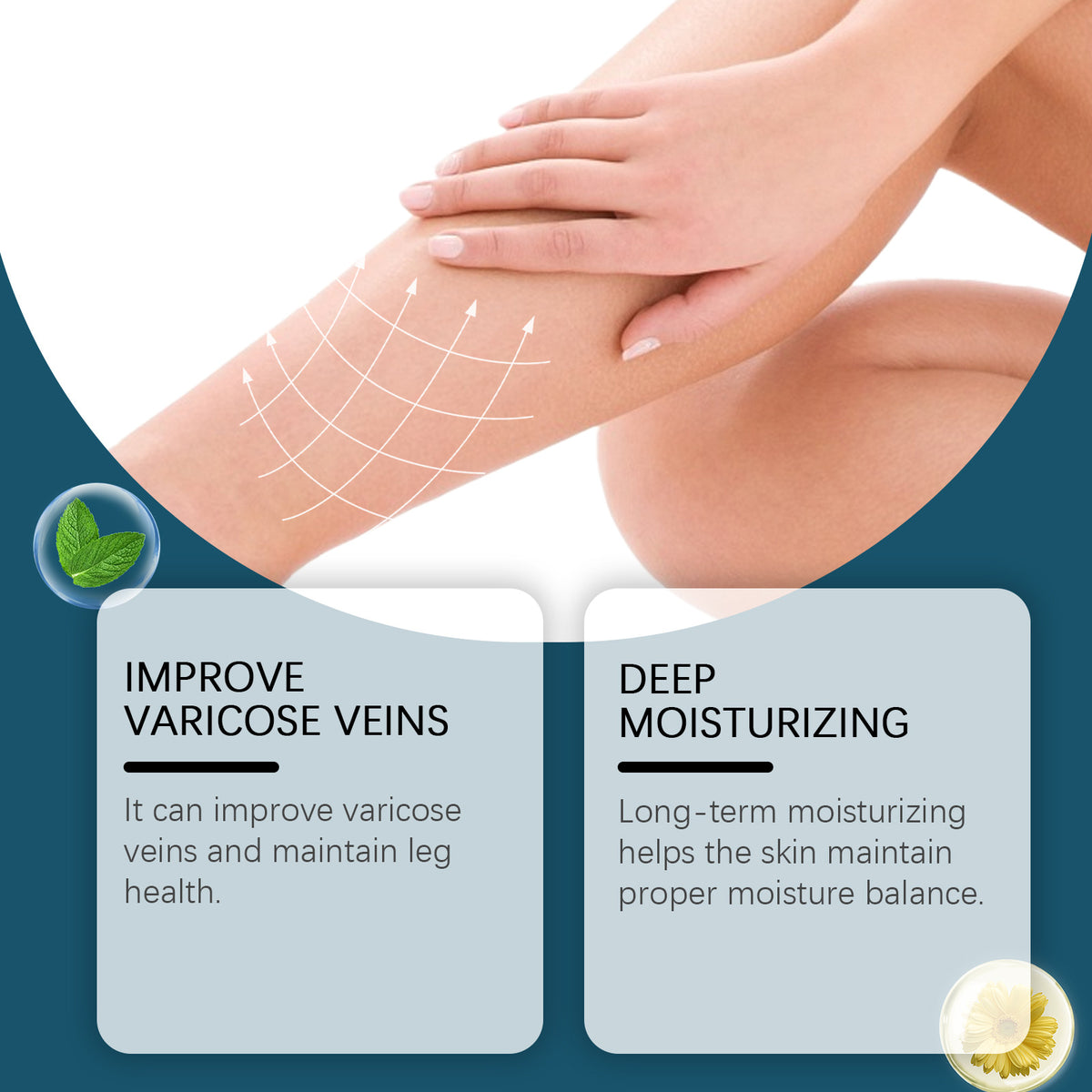Gentle Care And Massage Of The Legs To Relieve Discomfort, Nourish