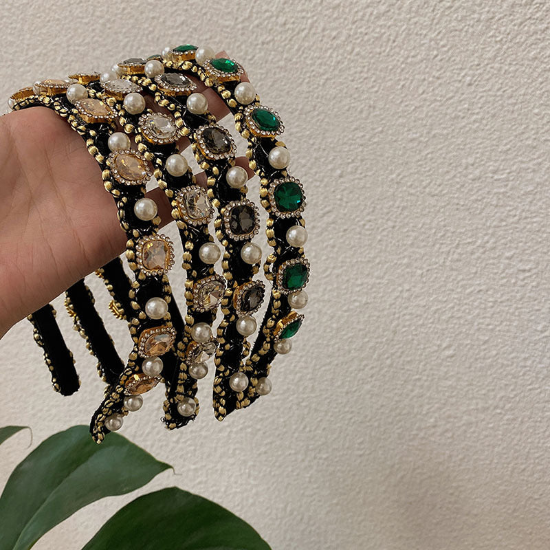Pearl Embellished Headband - Korean Style