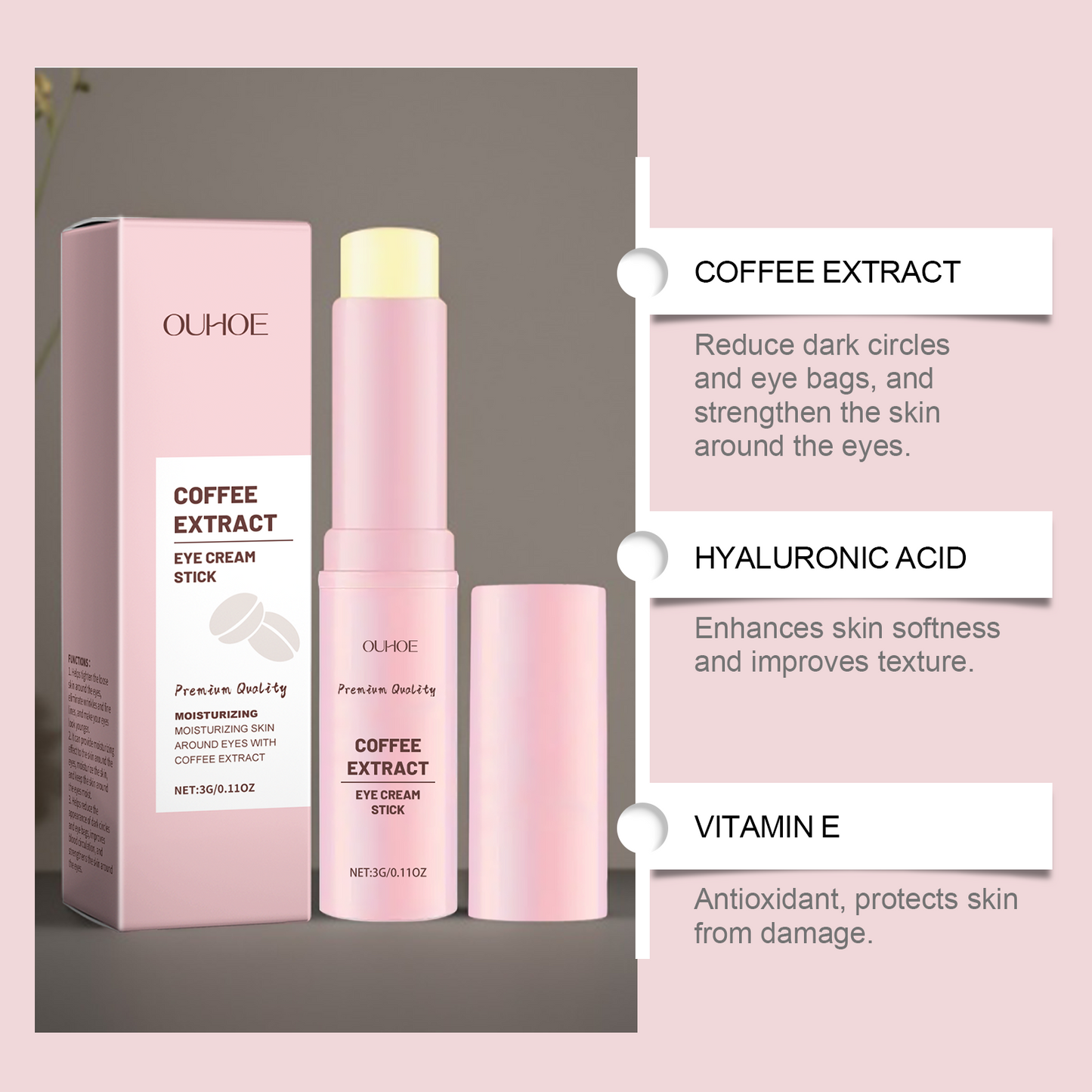 Moisturizing Eye Cream Stick for Firming and Fine Lines