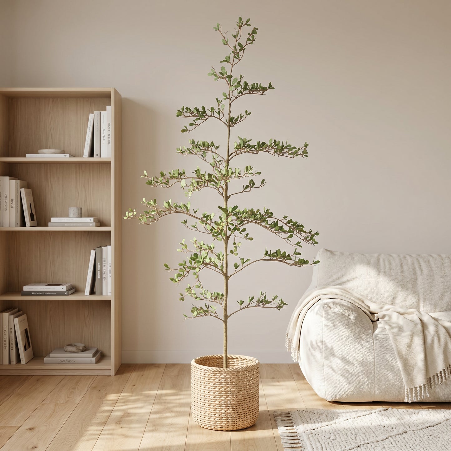 6ft Artificial Olive Tree - Realistic Faux Potted Plant in Black Pot
