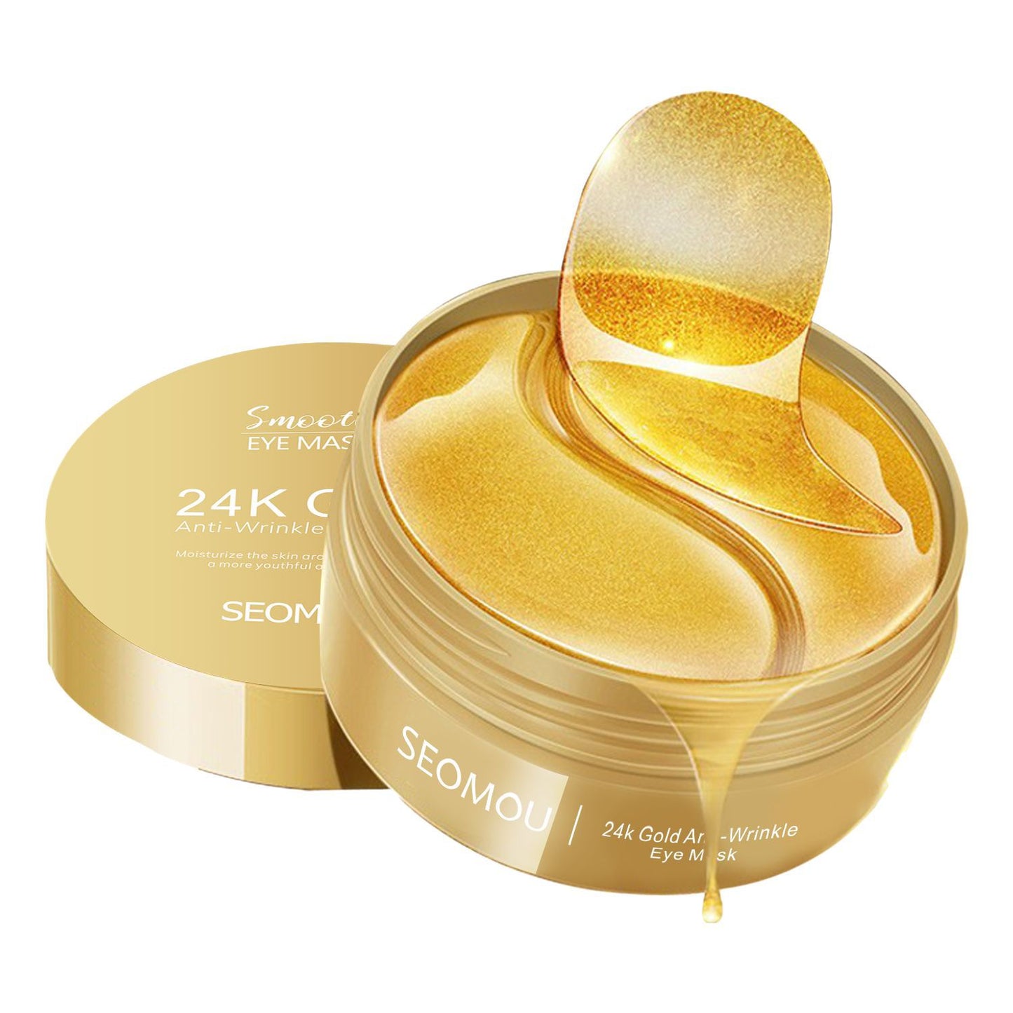 24K Gold Anti-Wrinkle Eye Mask Set - Hydrating 1.4g, 60 Pieces