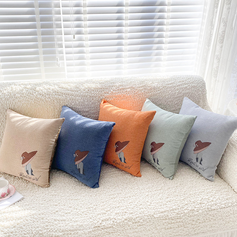 Square Bed Window Cushion Cover - 45x45cm Home Decor Pillows
