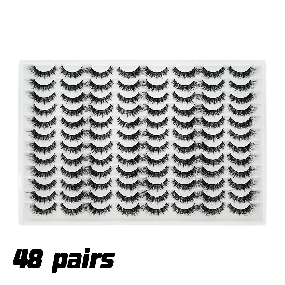 3D False Eyelashes - Multi-Layered Realistic Soft Black Lashes