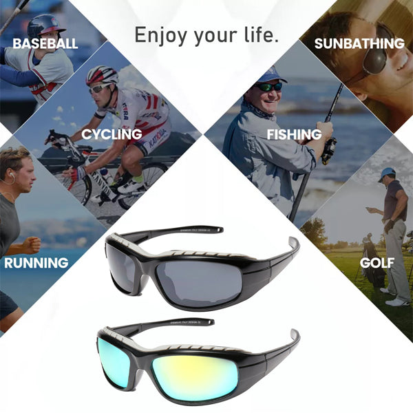 Motorcycle Riding Glasses - Wind Resistant Sport Sunglasses