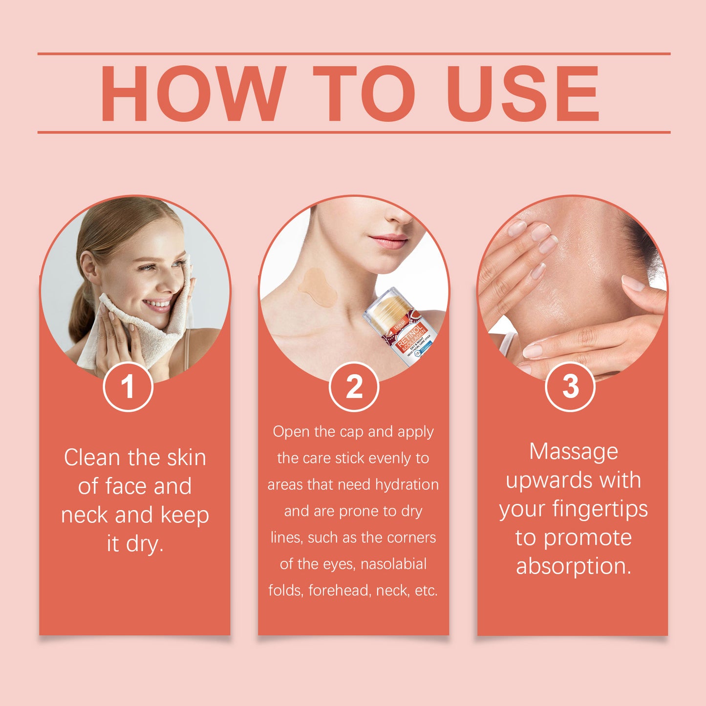 Firming Neck and Face Moisturizing Stick - Collagen & Hyaluronic Acid